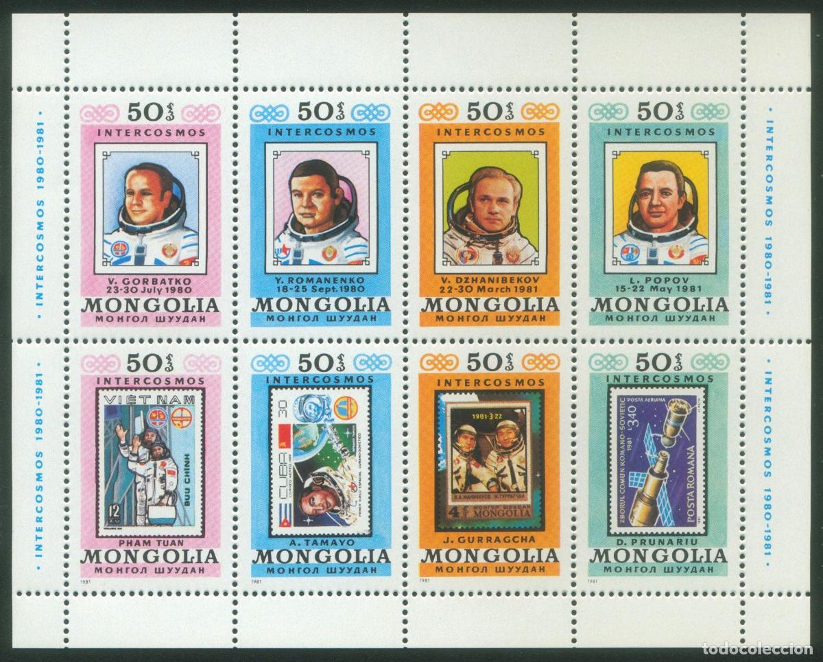 Sellos: Mongolia 1981 Intercosmos Espacio MNH - Foto 1