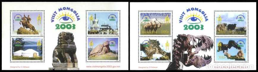 Sellos: Mongolia 2003 A&ntilde;o de visita a Mongolia Monumentos MNH - Foto 1
