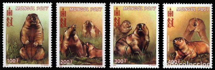 Sellos: Mongolia 2000 Marmotas roedores MNH - Foto 1