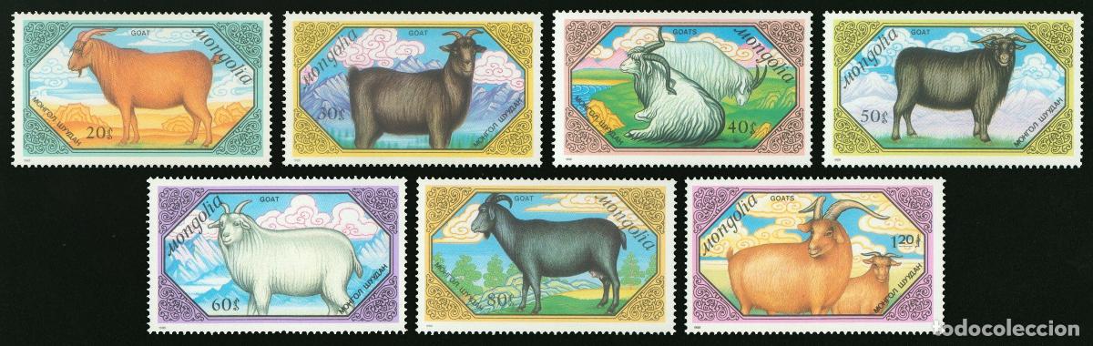 Sellos: Mongolia 1988 cabras cabras MNH - Foto 1