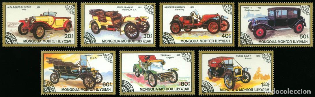 Sellos: Mongolia 1986 Autom&oacute;vil Carros MNH - Foto 1