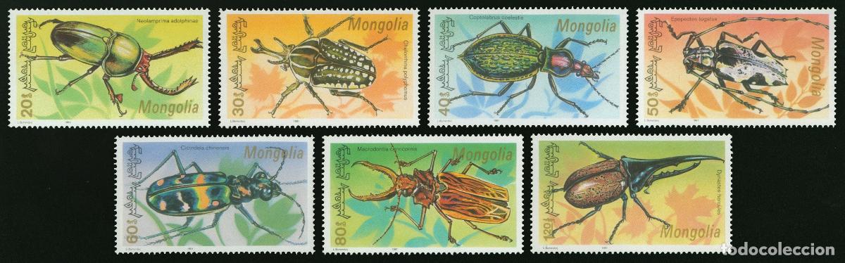 Sellos: Mongolia 1991 Escarabajos insectos MNH - Foto 1