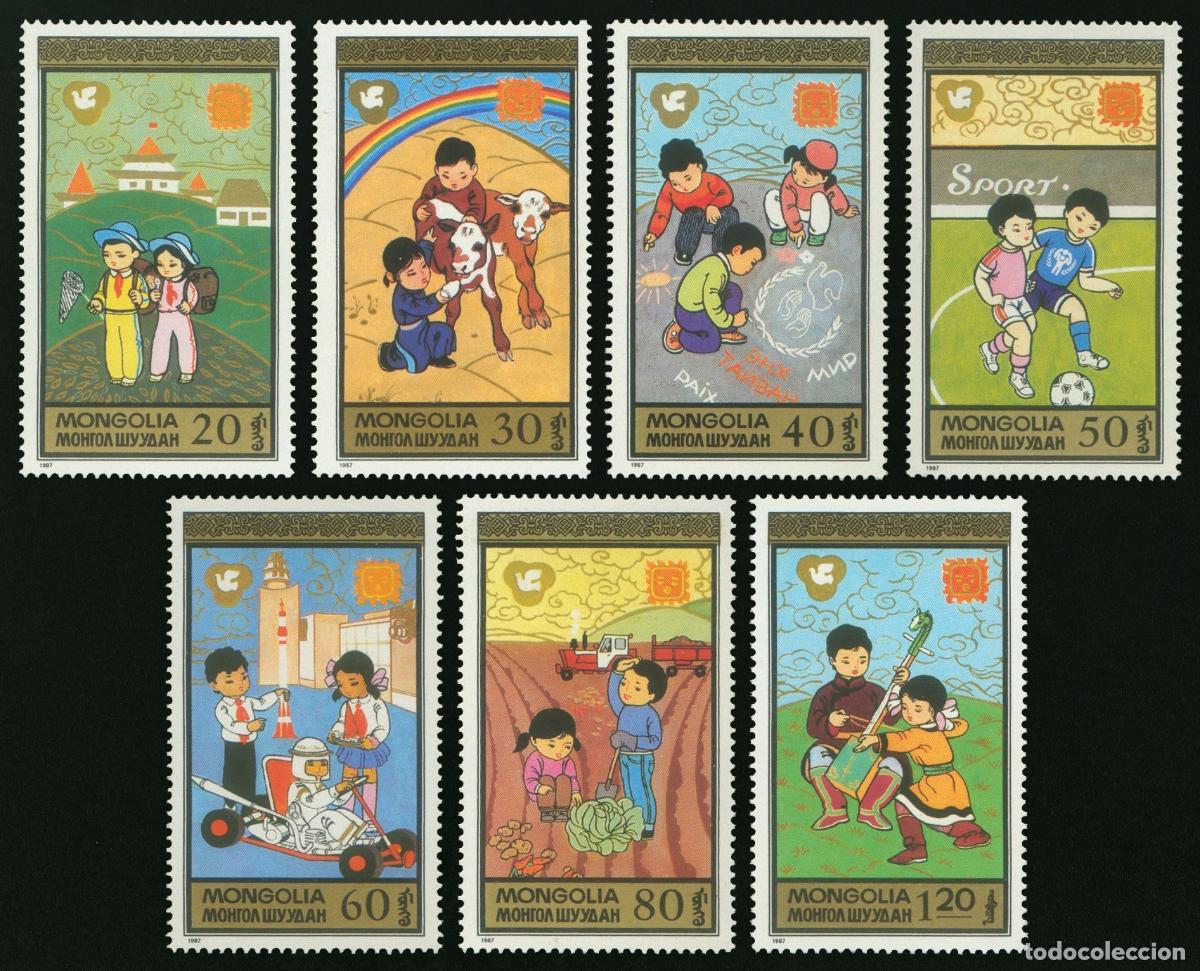 Sellos: Mongolia 1987 Ni&ntilde;os Ni&ntilde;os MNH - Foto 1