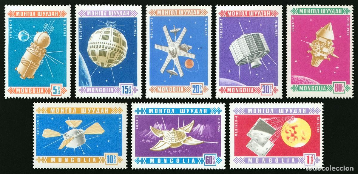 Sellos: Mongolia 1966 Sat&eacute;lites espaciales Espacio MNH - Foto 1