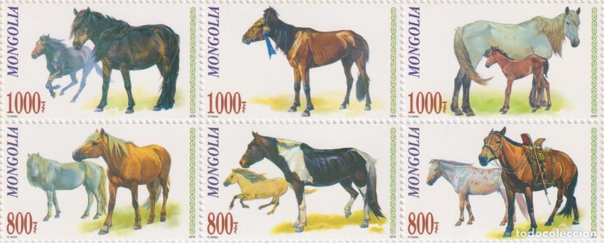 Sellos: Mongolia 2015 Caballos MNH - Foto 1