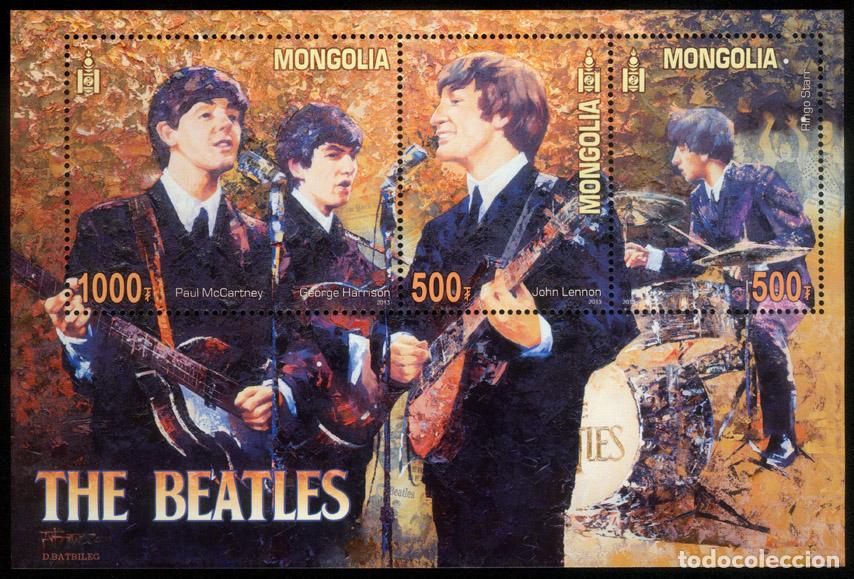 Sellos: Mongolia 2013 Los Beatles M&uacute;sicos MNH - Foto 1
