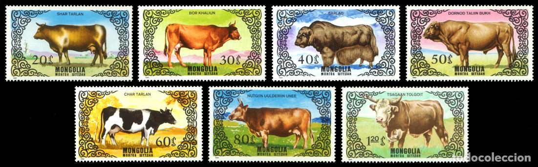 Sellos: Mongolia 1985 vacas vacas MNH - Foto 1