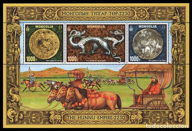 Sellos: Mongolia 2021 Imperio Huno 2230 Caballos MNH - Foto 1