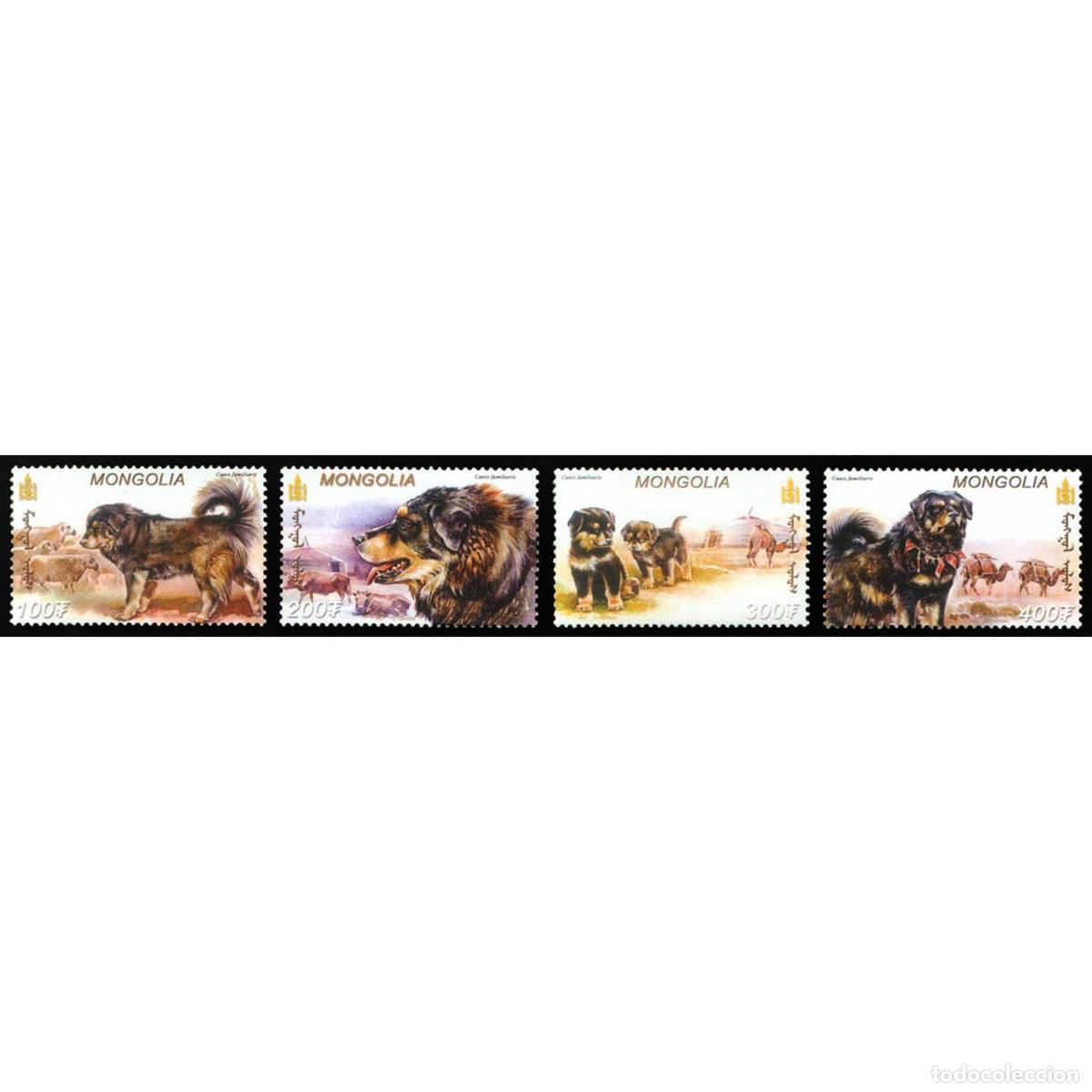 Sellos: Mongolia 2002 perros mongoles Perros MNH - Foto 1