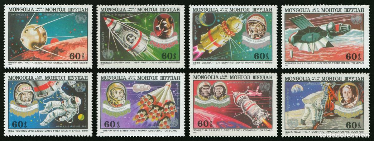Sellos: Mongolia 1982 Exploraci&oacute;n espacial Espacio MNH - Foto 1