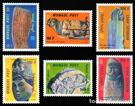 Sellos: Mongolia 1999 Esculpir Arte MNH - Foto 1