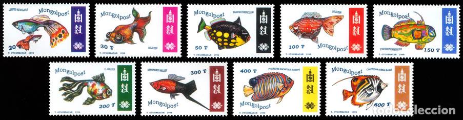 Sellos: Mongolia 1998 Pez Pez MNH - Foto 1