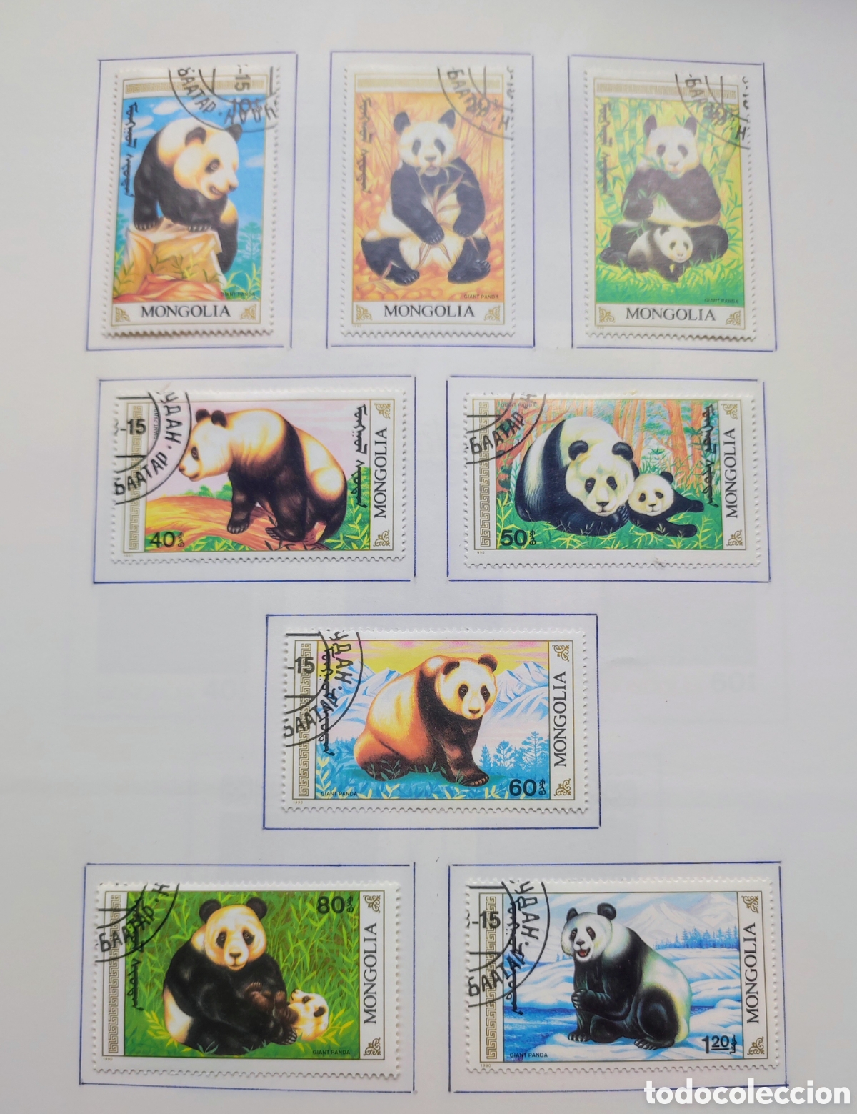 Sellos: Mongolia. 1990. Oso panda - Foto 1