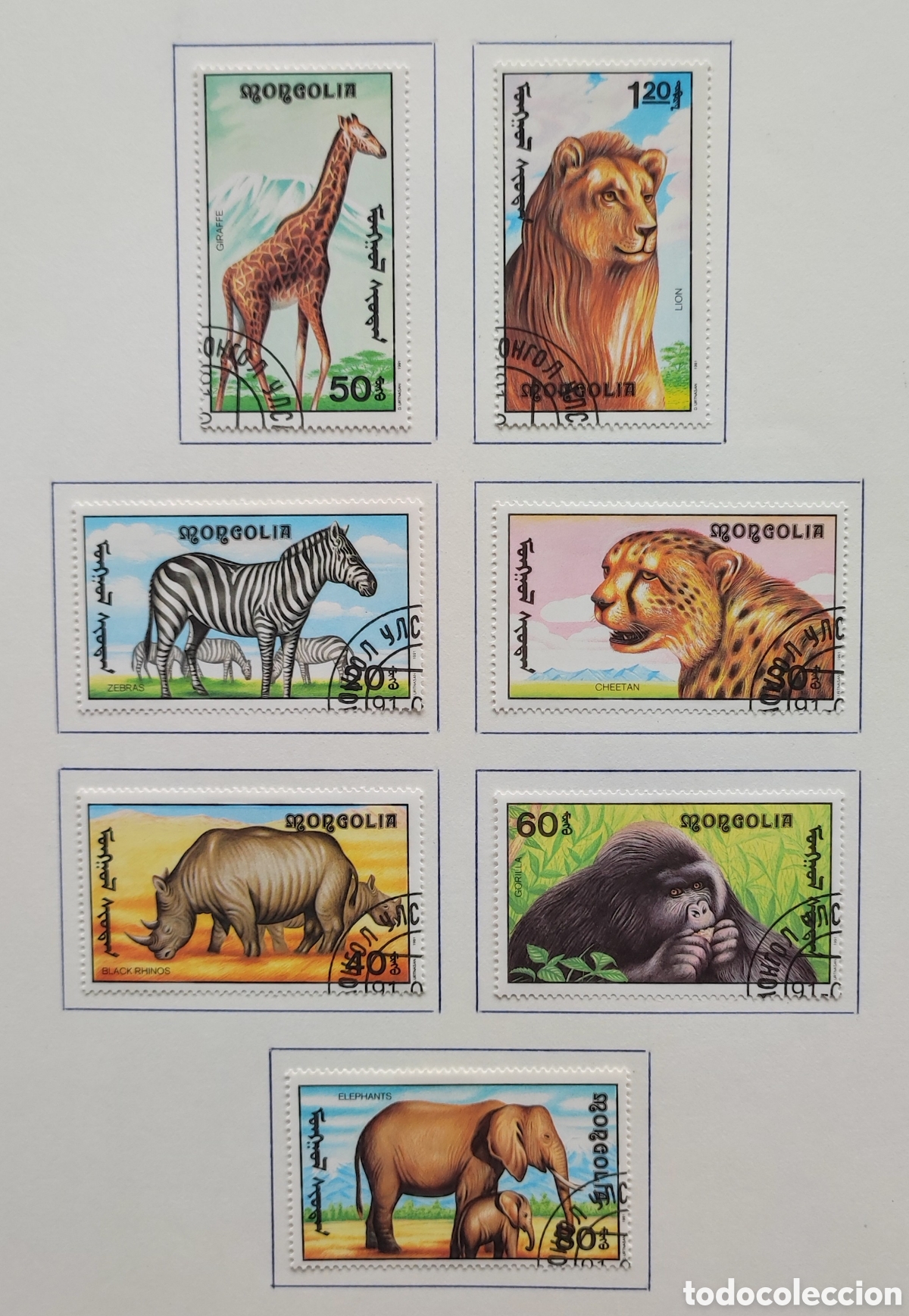 Sellos: Mongolia. 1991. Gauna - Foto 1