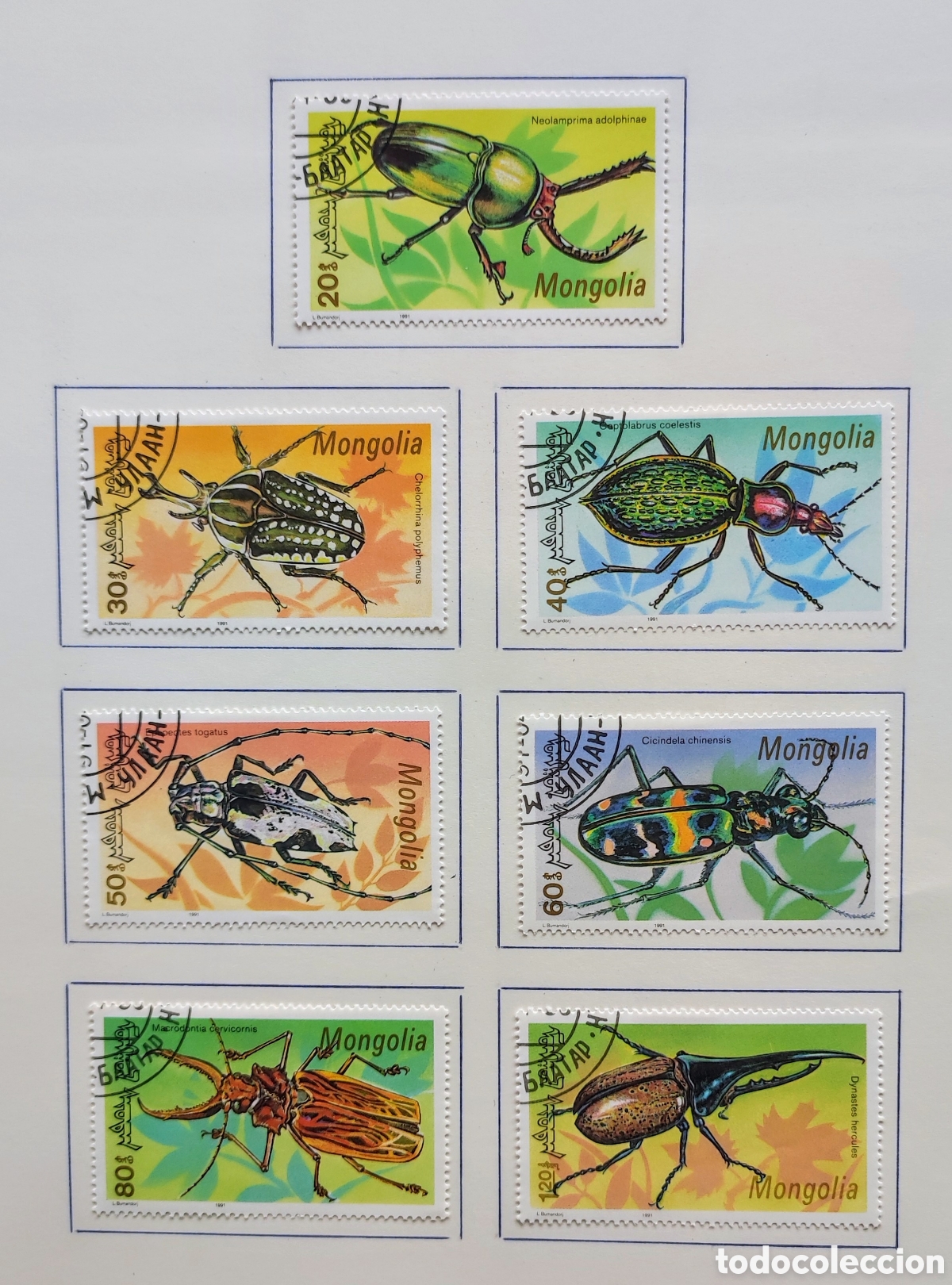 Sellos: Mongolia. 1989. Insectos - Foto 1