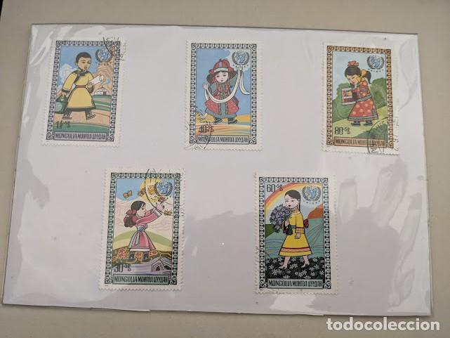 Sellos: LOTE 5 SELLOS MONGOLIA UNICEF - Foto 1