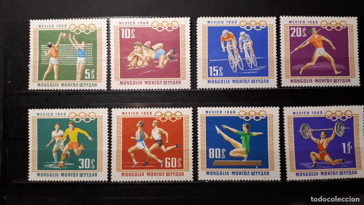 Sellos: MONGOLIA (*). A&Ntilde;O 1968. YVERT 452/9 - Foto 1