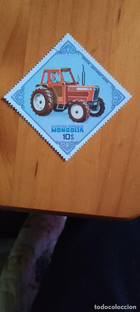 Sellos: MONGOLIA - VALOR FACIAL 10 - A&Ntilde;O 1982 - TRACTOR - Foto 1