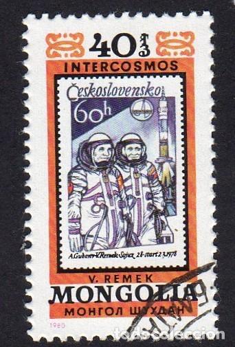 Sellos: Mongolia. Intercosmo. Remek, 1981. YT-68F. - Foto 1