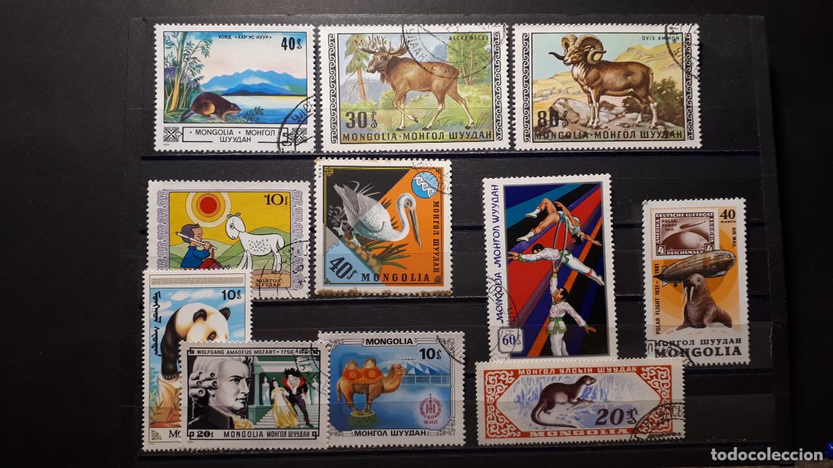 Sellos: MONGOLIA.&bull;. Lote de 11 sellos a catalogar - Foto 1