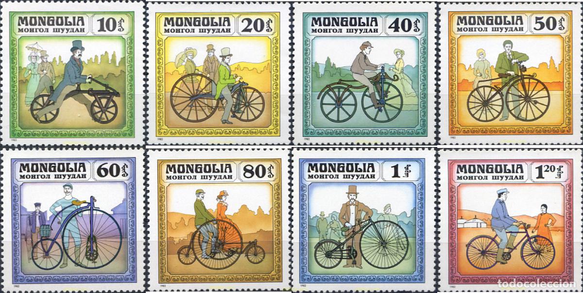 Sellos: 268304 MNH MONGOLIA 1982 BICICLETAS ANTIGUAS - Foto 1