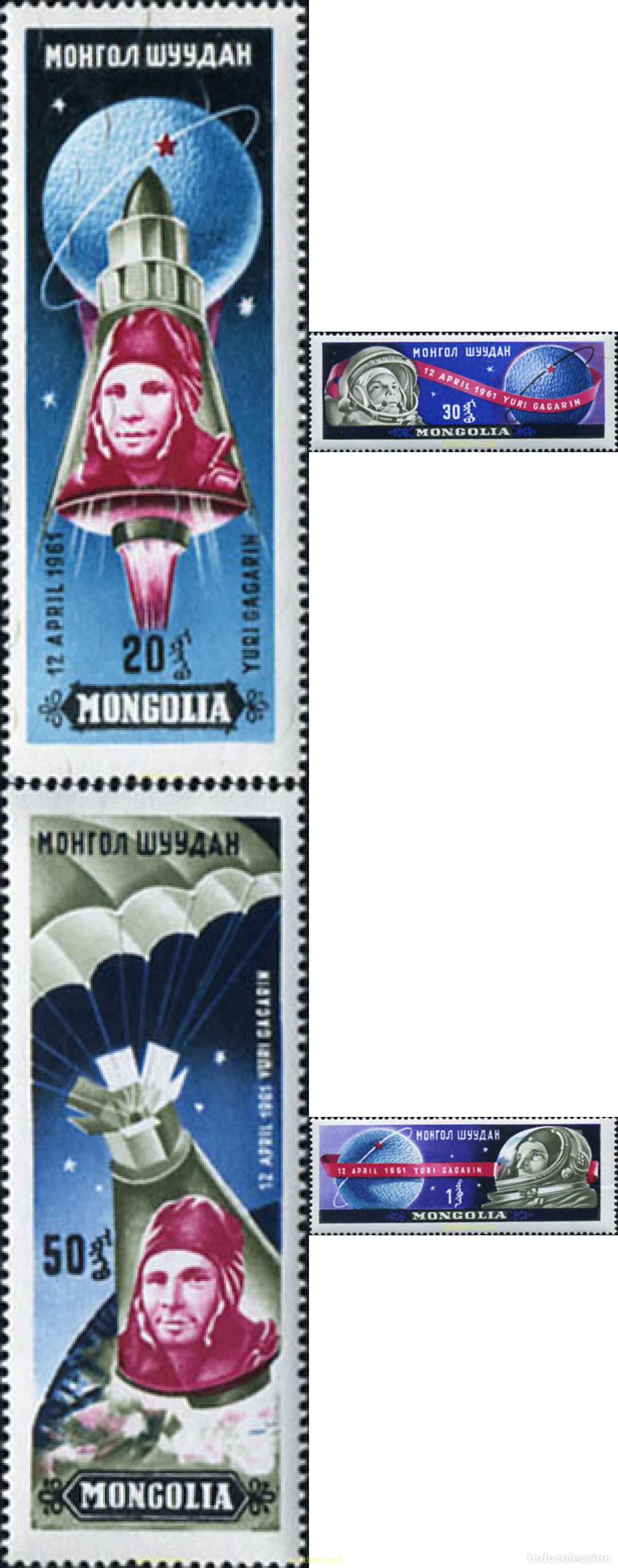 Sellos: 345159 MNH MONGOLIA 1961 GAGARIN - Foto 1