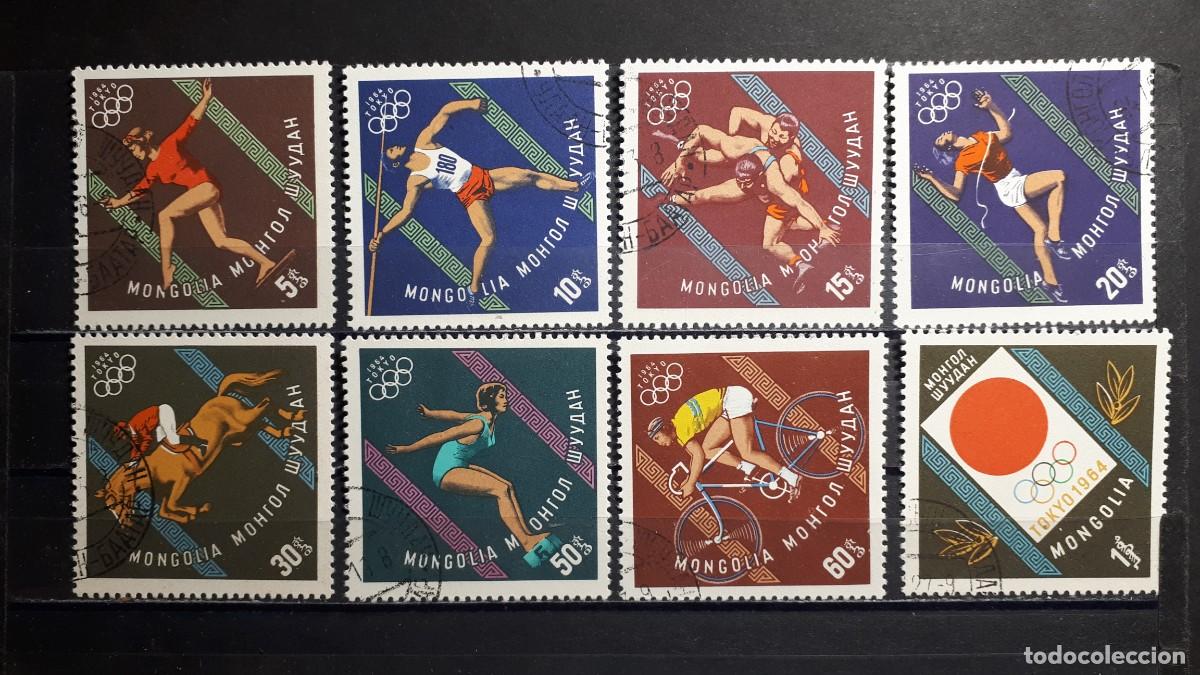 Sellos: MONGOLIA . A&Ntilde;O. 1964. &deg;. YVERT 313/20 - Foto 1