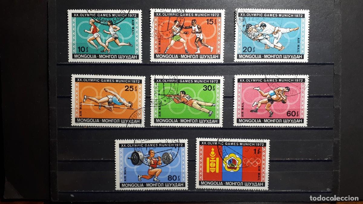 Sellos: MONGOLIA . A&Ntilde;O. 1972. &deg;. YVERT A&eacute;reo 17/24 - Foto 1