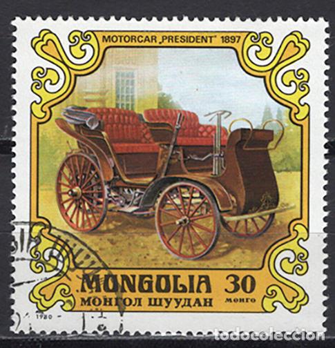 Sellos: MONGOLIA 1980 usado COCHES Yvert 1082 - Foto 1