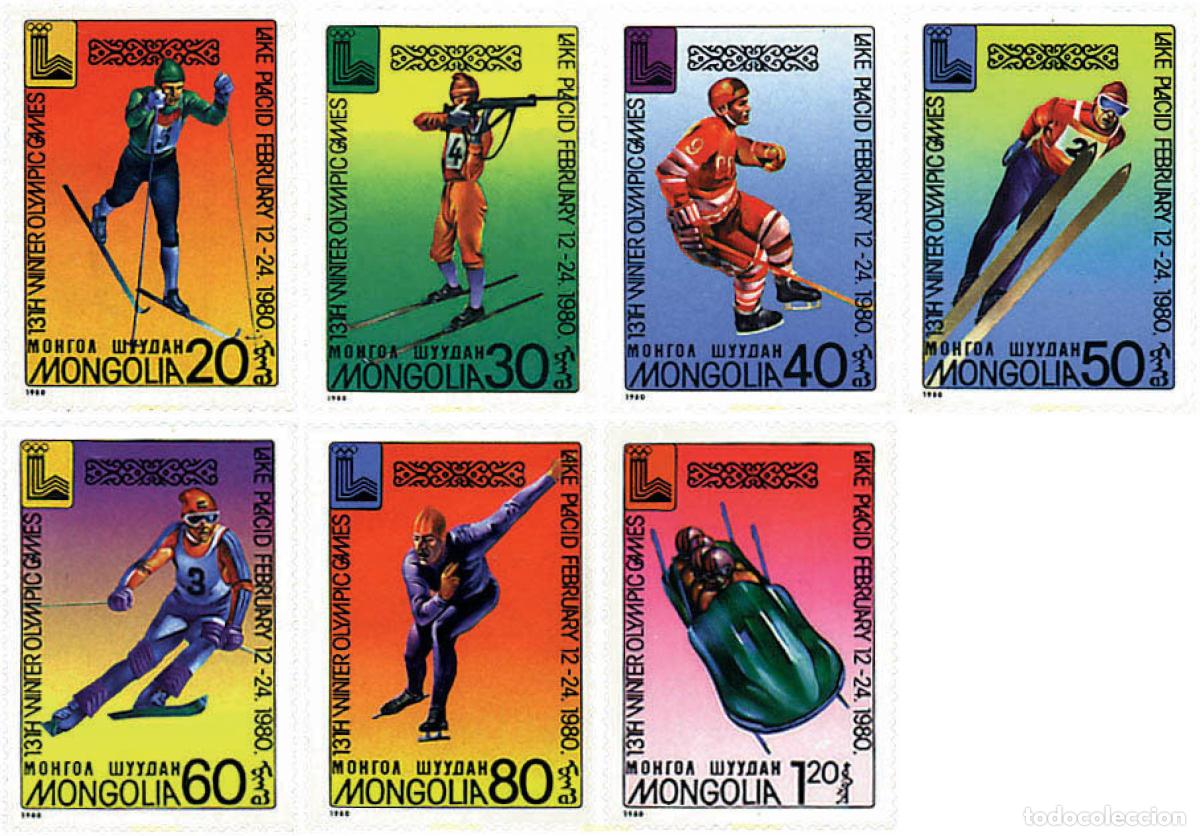 Sellos: 71370 MNH MONGOLIA 1980 13 JUEGOS OLIMPICOS INVIERNO LAKE PLACID 1980
