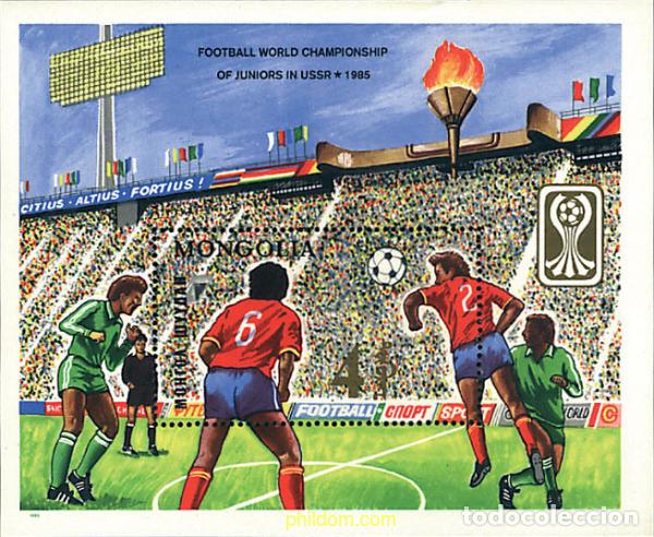 Sellos: 54366 MNH MONGOLIA 1985 CAMPEONATOS DEL MUNDO JUVENILES DE FUTBOL EN URSS