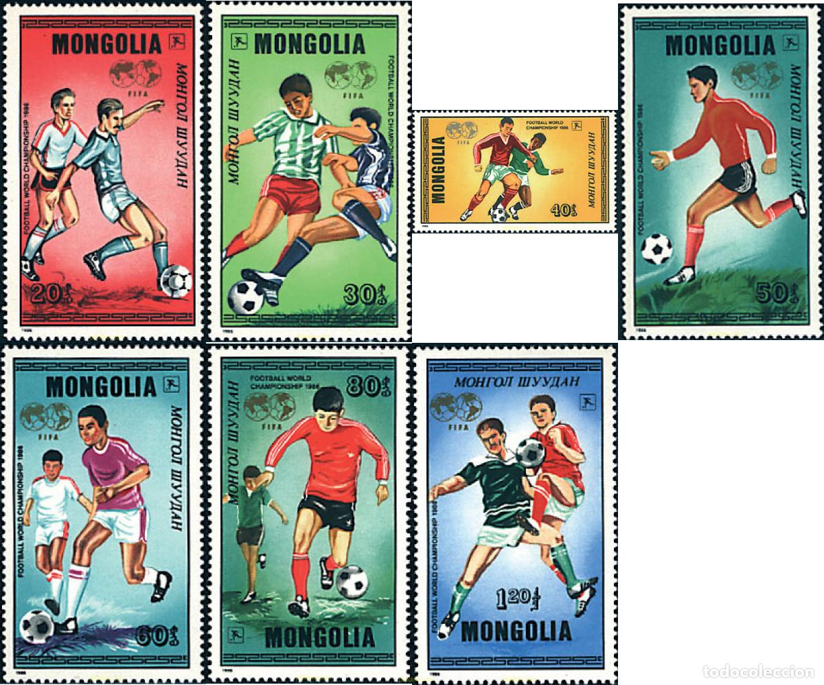 Sellos: 27362 MNH MONGOLIA 1986 COPA DEL MUNDO DE FUTBOL. MEXICO-86