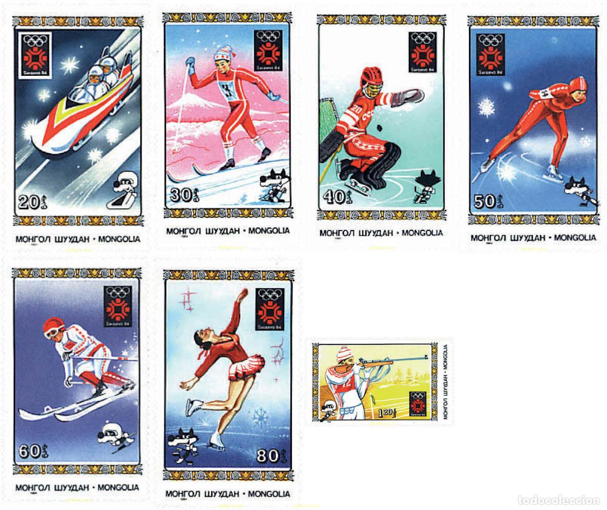 Sellos: 71372 MNH MONGOLIA 1984 14 JUEGOS OLIMPICOS INVIERNO SARAJEVO 1984