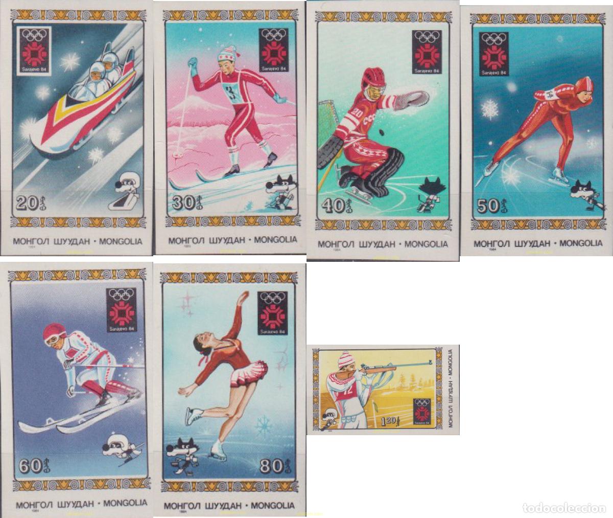 Sellos: 619133 MNH MONGOLIA 1984 14 JUEGOS OLIMPICOS INVIERNO SARAJEVO 1984