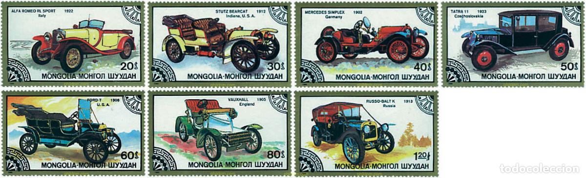 Sellos: 44480 MNH MONGOLIA 1986 AUTOMOVILES ANTIGUOS
