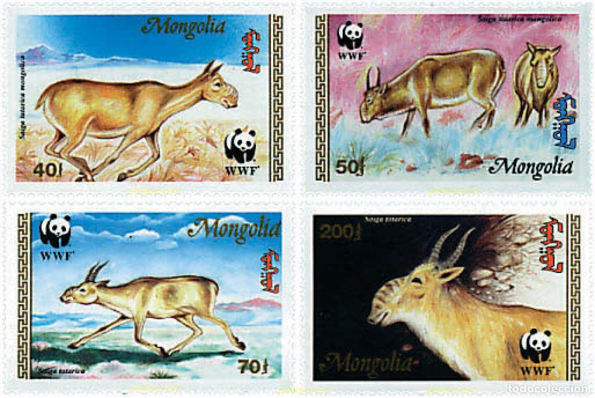 Sellos: 74973 MNH MONGOLIA 1995 PROTECCION DE LA NATURALEZA. ANTILOPE SAIGA