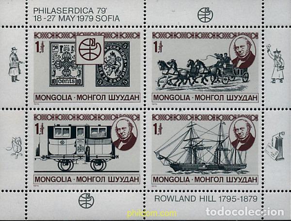 Sellos: 345243 MNH MONGOLIA 1979 CENTENARIO DE LA MUERTE DE SIR ROWLAND HILL