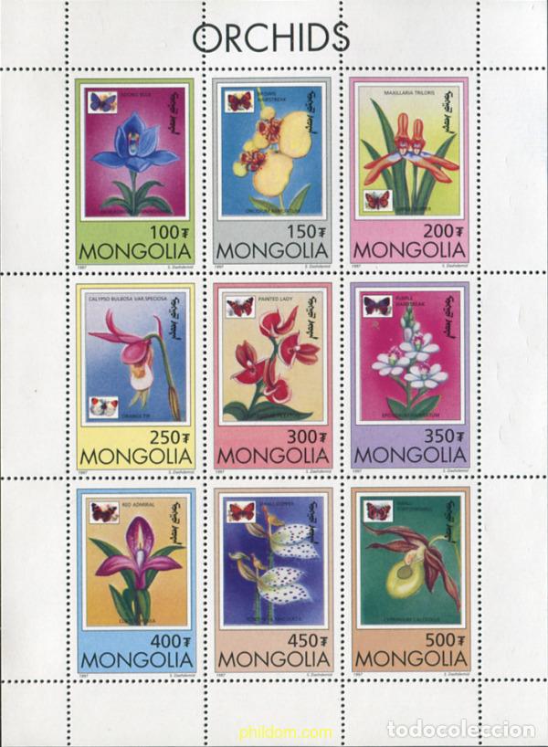 Sellos: 338161 MNH MONGOLIA 1997 MARIPOSAS Y ORQUIDEAS