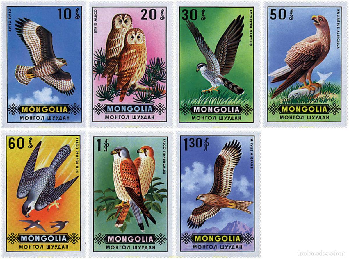 Sellos: 36600 MNH MONGOLIA 1970 AVES DE PRESA