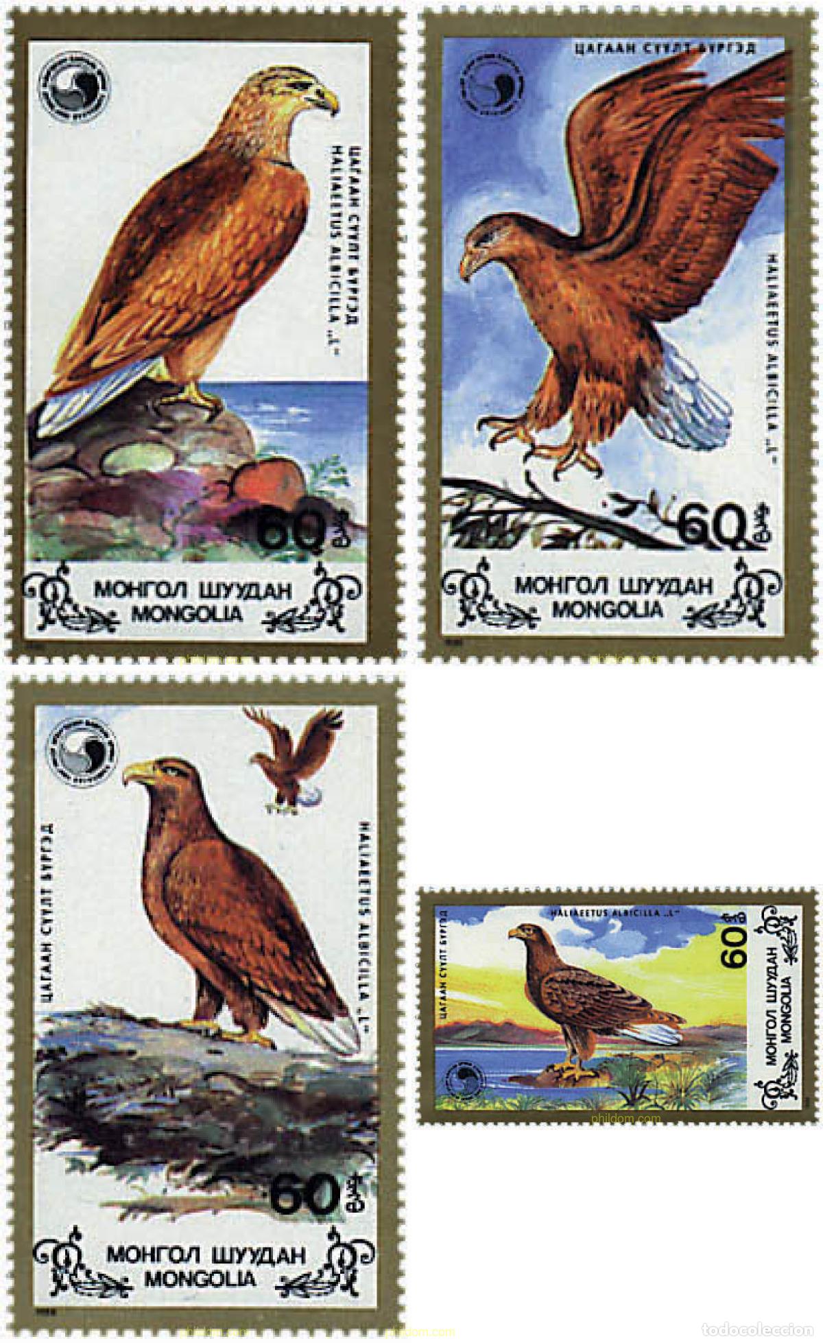 Sellos: 68822 MNH MONGOLIA 1988 AGUILA PESCADORA