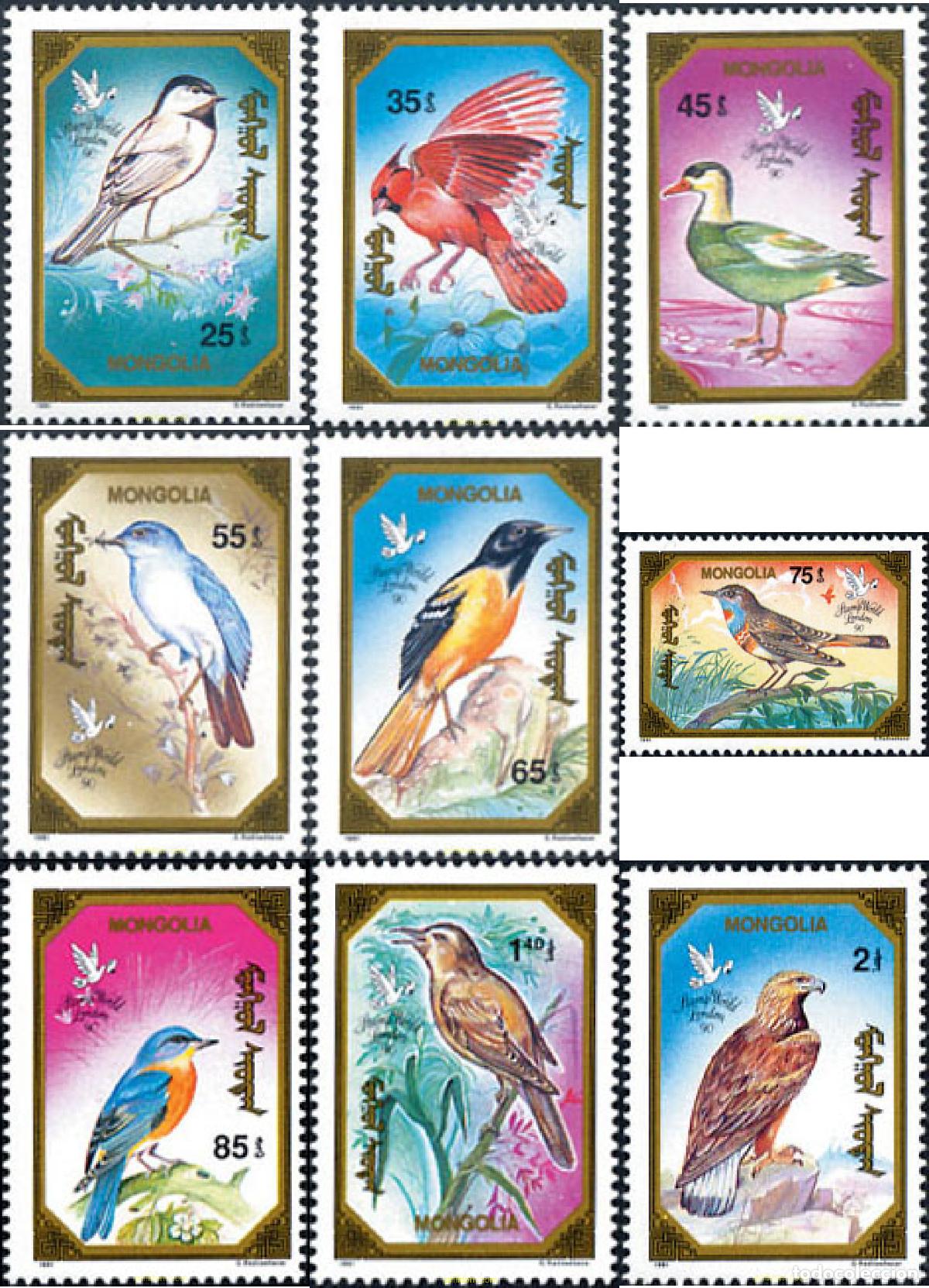 Sellos: 95376 MNH MONGOLIA 1991 LONDON 90. EXPOSICION FILATELICA INTERNACIONAL