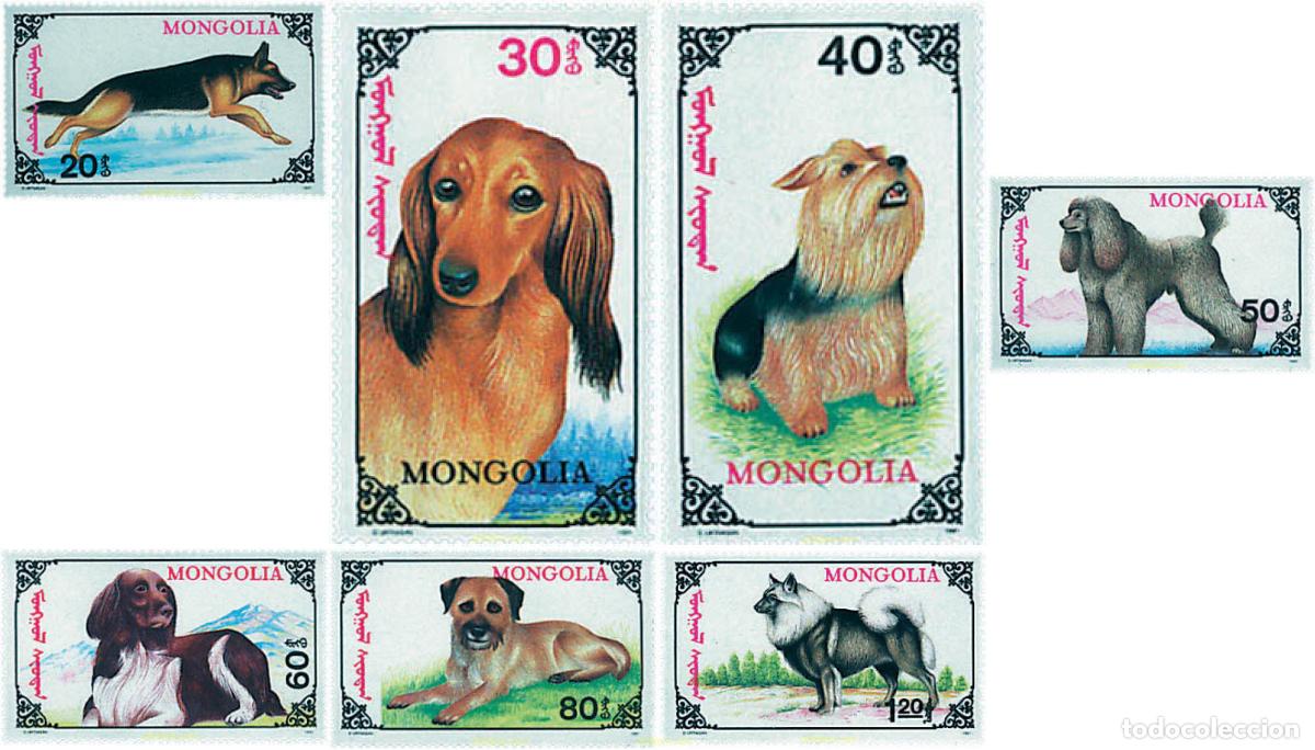 Sellos: 59099 MNH MONGOLIA 1991 PERROS DE RAZA