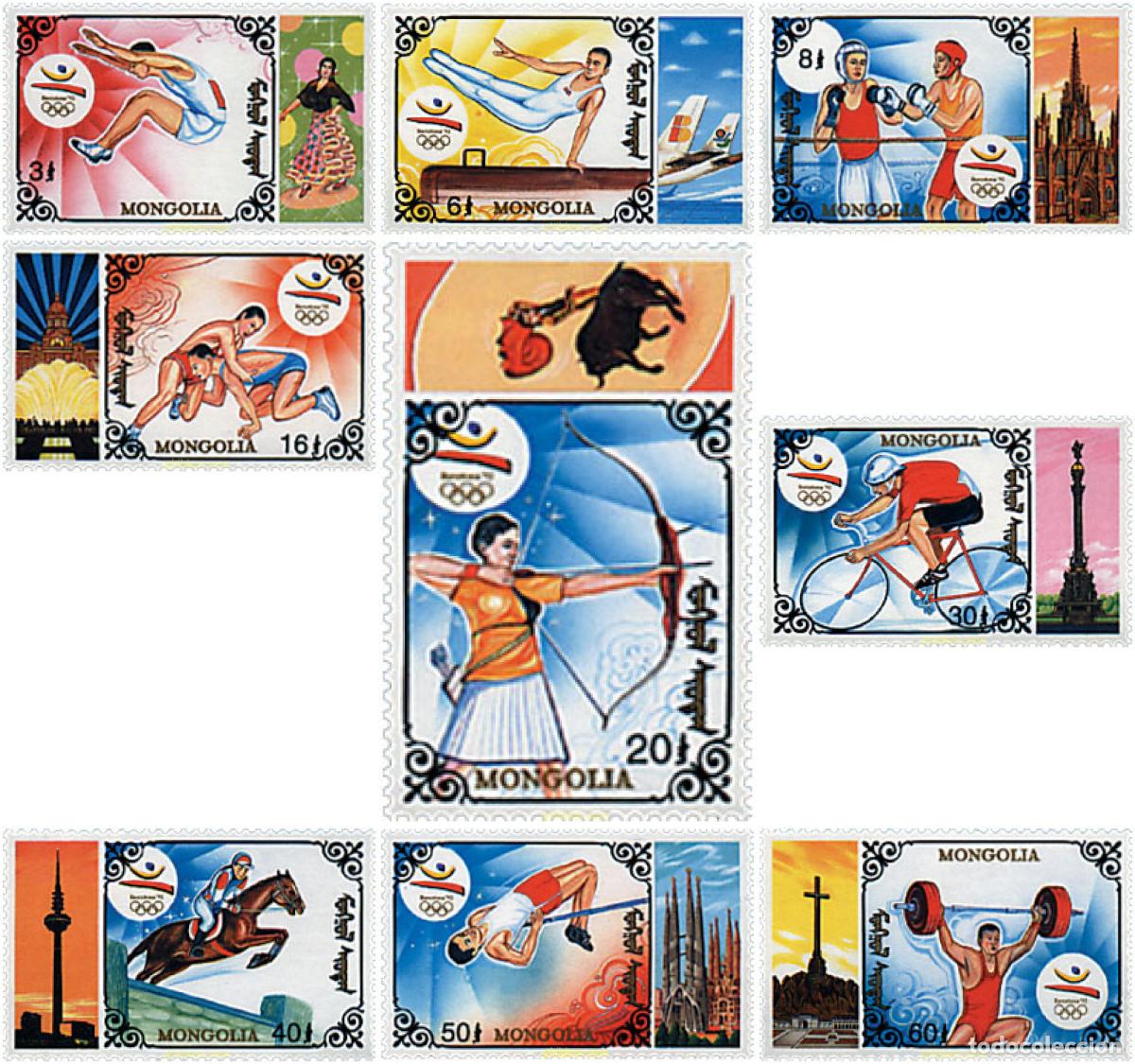 Sellos: 68364 MNH MONGOLIA 1992 25 JUEGOS OLIMPICOS VERANO BARCELONA 1992