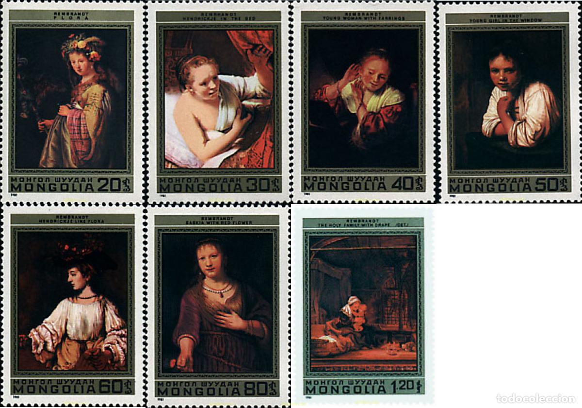 Sellos: 36607 MNH MONGOLIA 1981 375 ANIVERSARIO DEL NACIMIENTO DE REMBRANDT