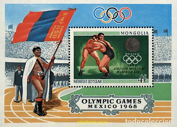 Stamps: 50007 MNH MONGOLIA 1969 19 JUEGOS OLIMPICOS VERANO MEXICO 1968