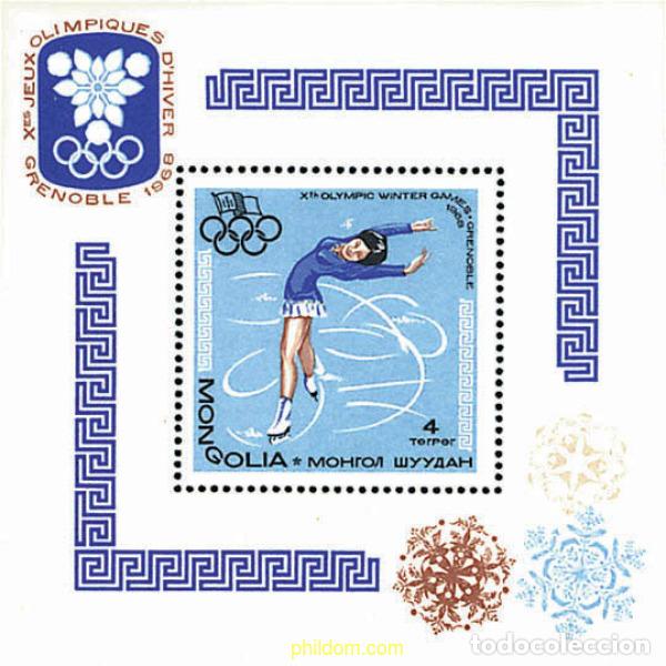 Stamps: 71366 MNH MONGOLIA 1967 10 JUEGOS OLIMPICOS INVIERNO GRENOBLE 1968