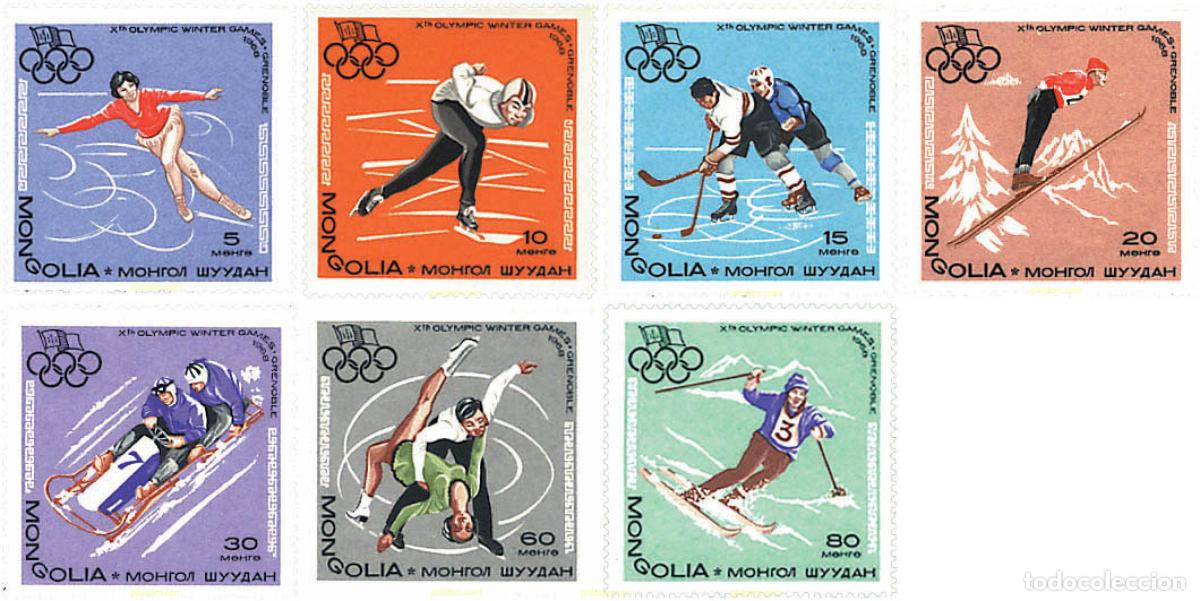 Timbres: 71365 MNH MONGOLIA 1967 10 JUEGOS OLIMPICOS INVIERNO GRENOBLE 1968