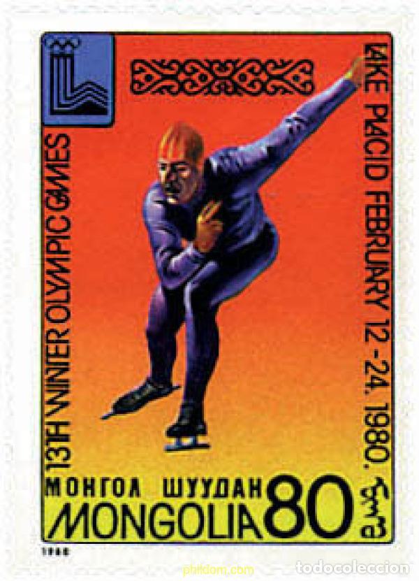 Sellos: 248674 MNH MONGOLIA 1980 13 JUEGOS OLIMPICOS INVIERNO LAKE PLACID 1980