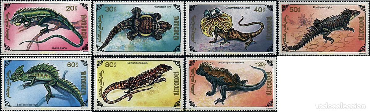 Timbres: 93444 MNH MONGOLIA 1991 REPTILES