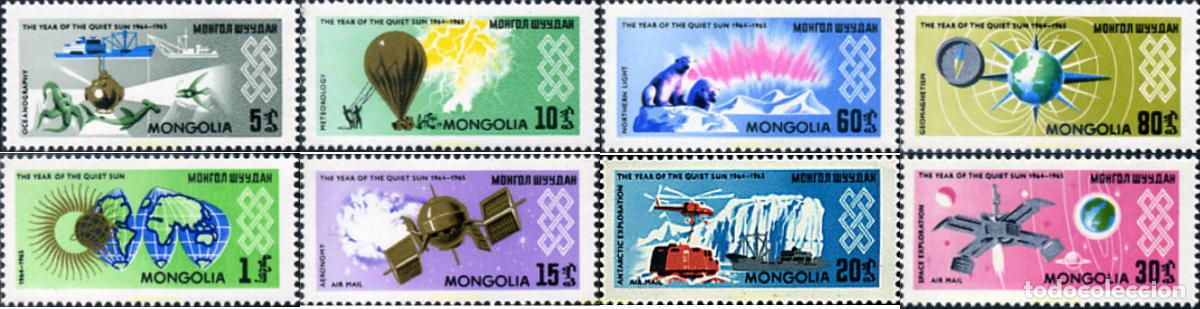Sellos: 44575 MNH MONGOLIA 1965 A&Ntilde;O INTERNACIONAL DEL SOL EN CALMA